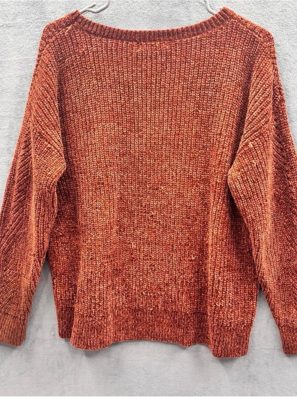 Women's Rust Crewneck Knit Sweater Serpentine